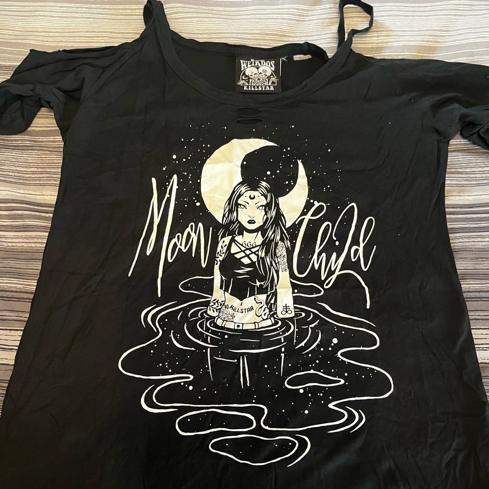 Killstar Moon Child Distressed Top